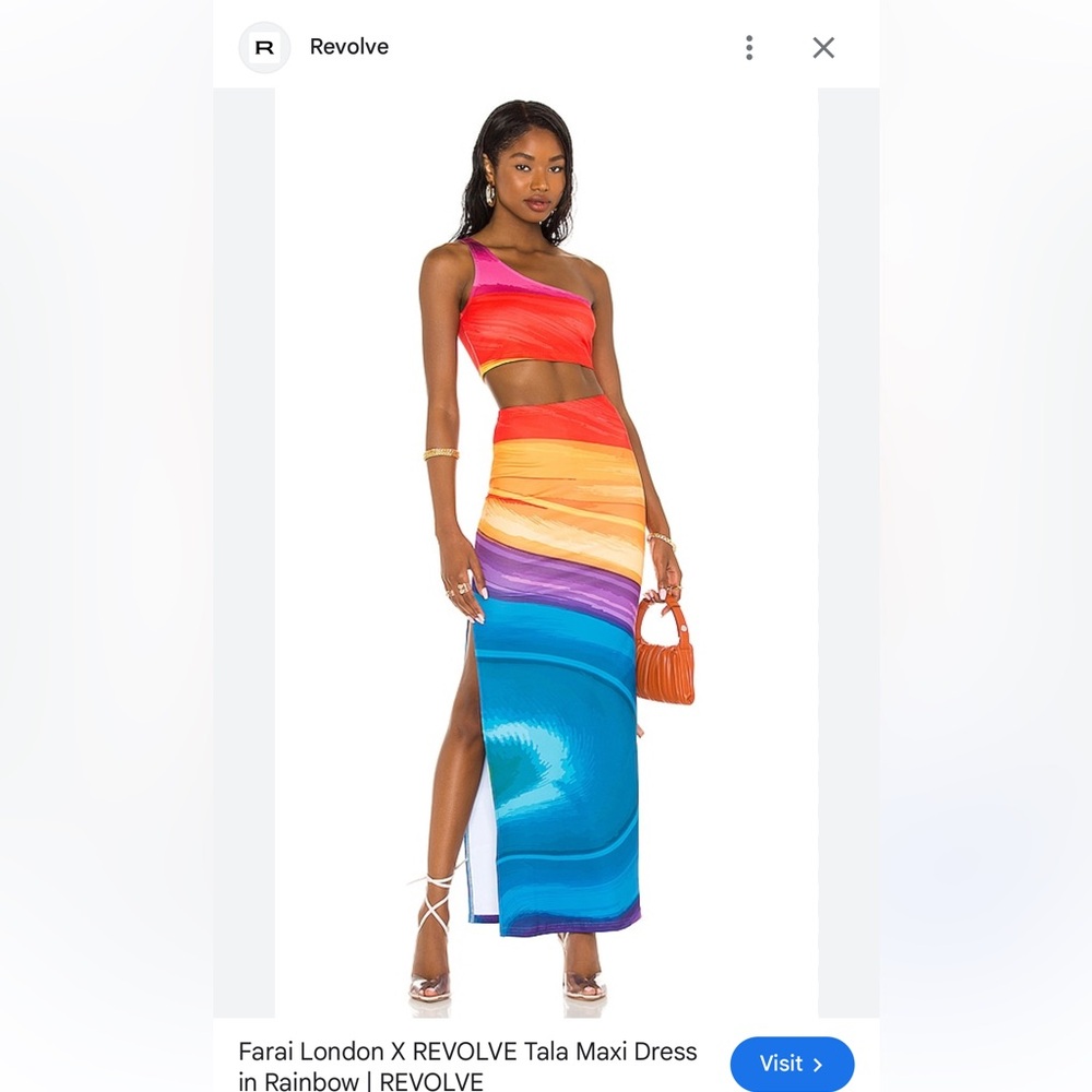Farai London X Recolve Tala Maxi Dress in Rainbow